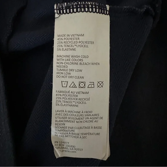 Prana Men's Navy Altitude Tracker Crew Sweatshirt Pullover Large - Picture 10 of 11